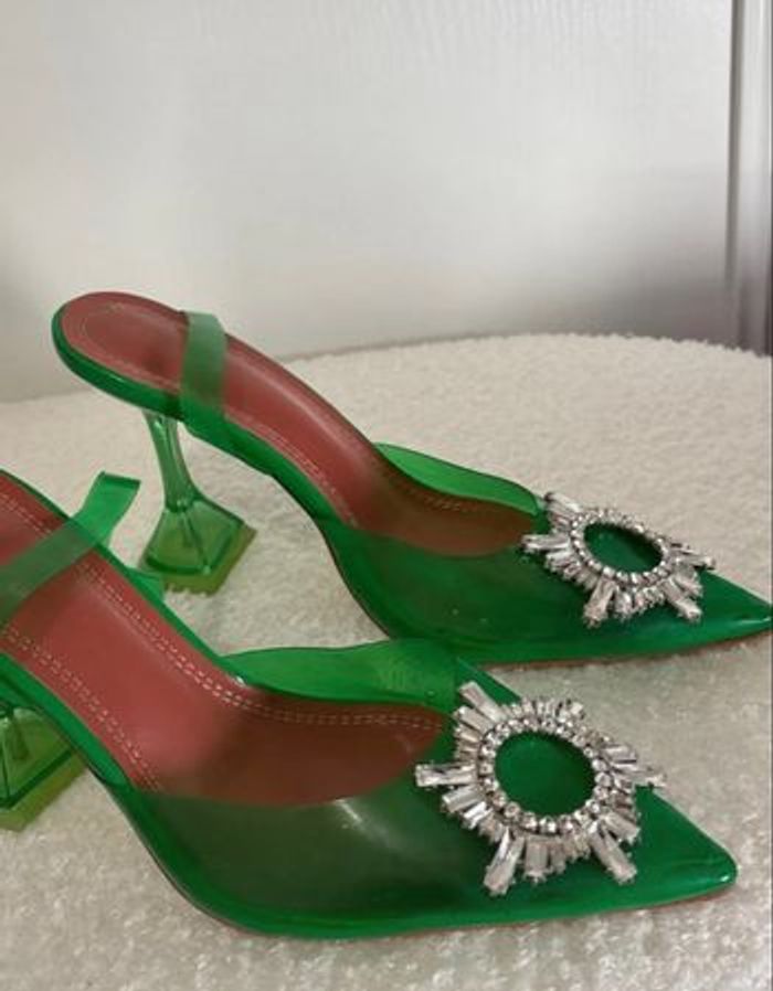 Escarpin avec boucle en cristal argenté - photo numéro 5