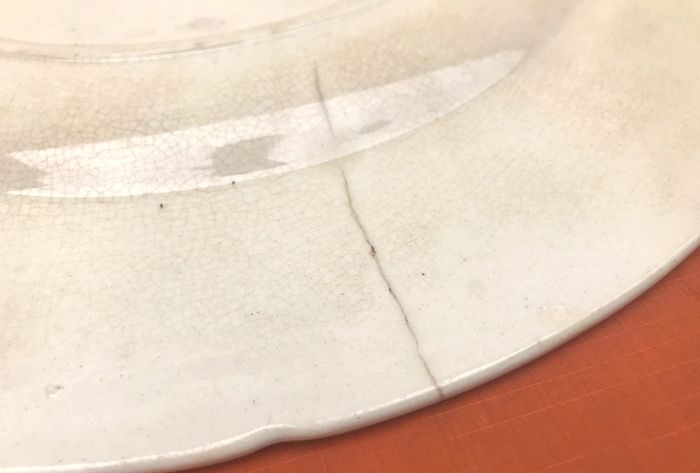 Faïence de Gien Ancien plat de service Décor oiseaux - photo numéro 3