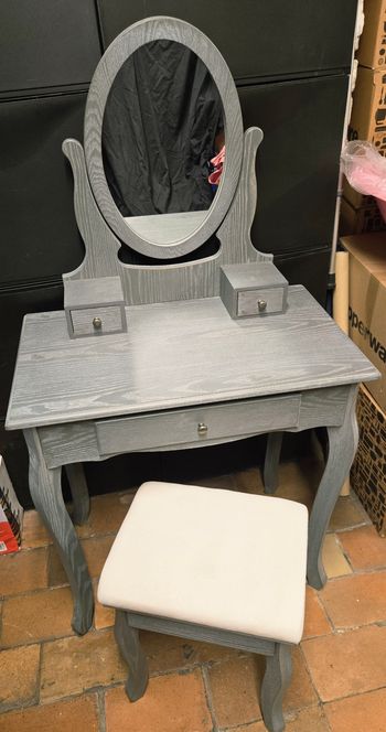 Coiffeuse avec tabouret
