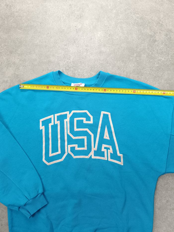 Sweat Bleu USA Jennyfer logo brodé  - Taille XXS -  Très bon état - photo numéro 4