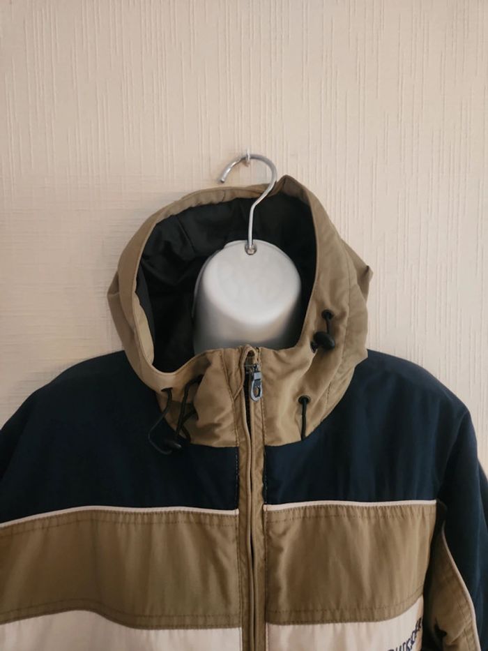 Doudoune Quiksilver bleu marine beige et blanc 14 ans - photo numéro 2