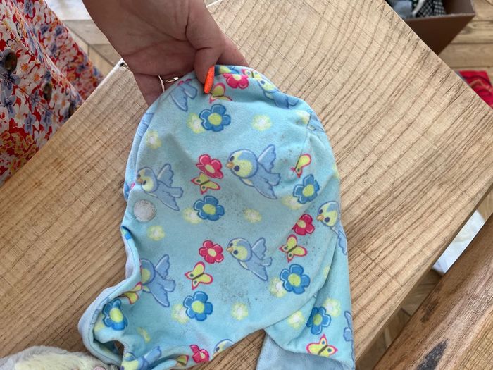 Peluche panpan Disney store lapin bleu bébé lange - photo numéro 3