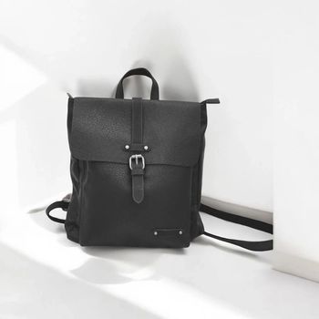Sac à dos noir cuir polyuréthane