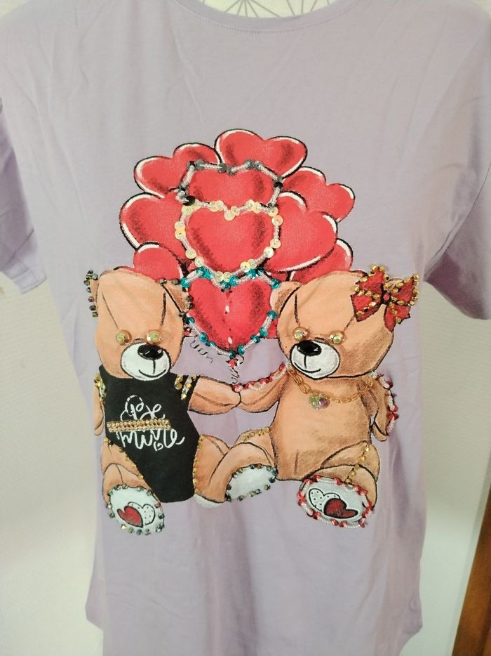 Tee-shirt neuf (bac rose) - photo numéro 3