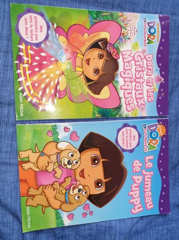 Lot livre dora mes premières lectures  son doudou les critaux magiques le jumeau de puppy