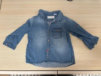 Chemise en jean Zara taille 12-18 mois