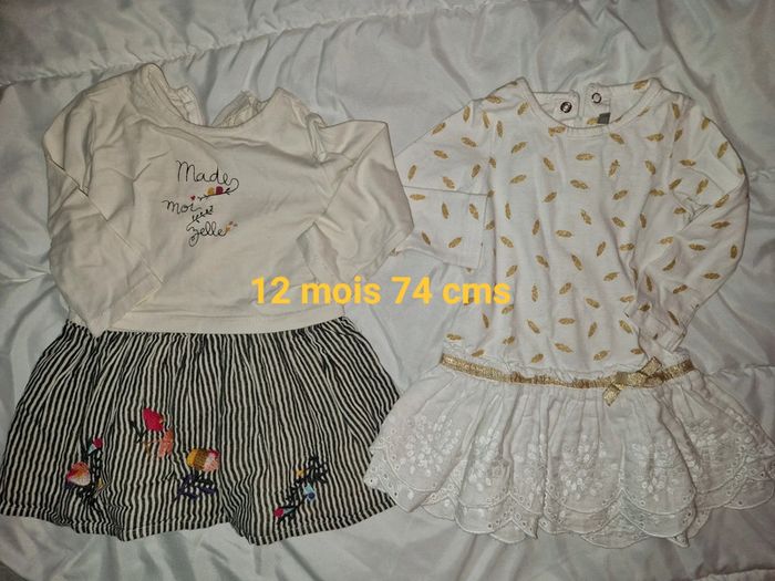 Lot de 2 robes 12 mois 74 cms