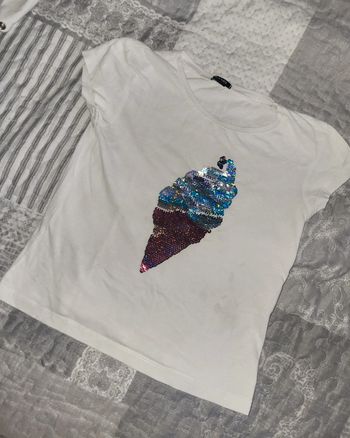 Tee shirt glace sequins 4 ans