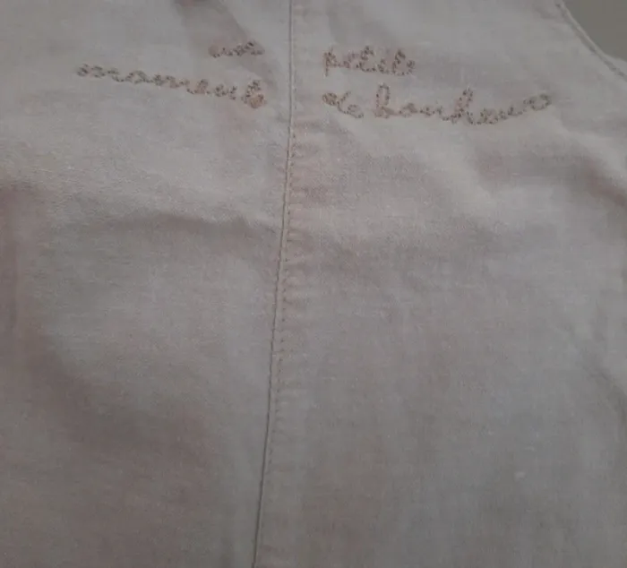 Salopette legere beige + tee shirt canari baby - photo numéro 3