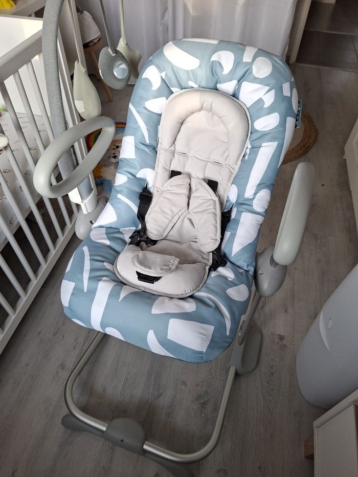 Transat Bébé BÉABA modèle Up Down V4 Childline Stone Blue