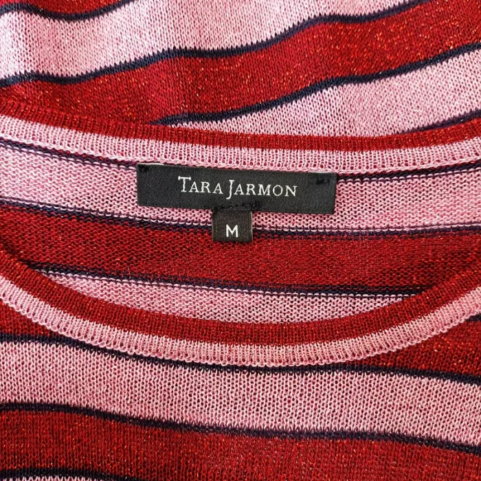 T-shirt à manches longues - Tara Jarmon - M LE Rayé Rouge et Rose - photo numéro 6