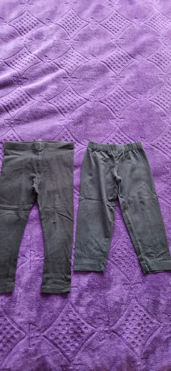 Lot de 2 leggings fille 4 ans