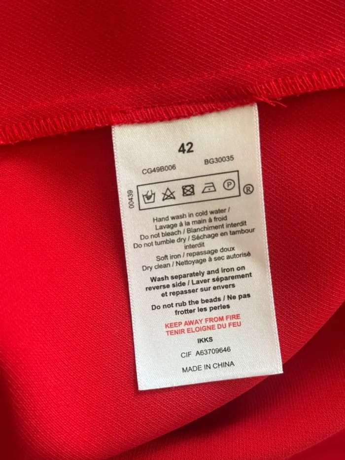 Robe rouge vif IKKS – Taille 42 - photo numéro 7