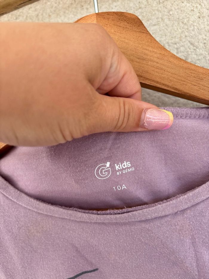 t-shirt violet à manches longues - photo numéro 6