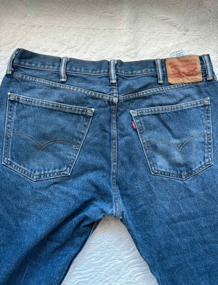 Jean Levi’s 505 Straight fit droit Bleu femme Unisexe 50/5XL L32 taille haute Y2K vintage - photo numéro 16