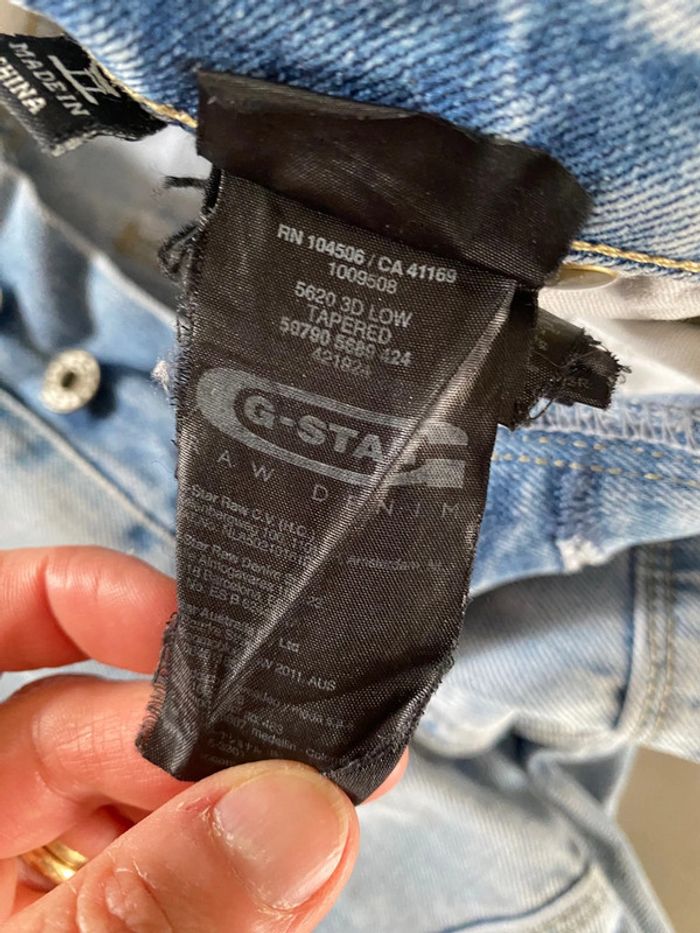 Jeans G-Star originals Raw bleu clair taille 36/38 - photo numéro 7