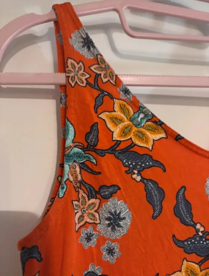 Top fleuri orange Promod T38 - photo numéro 5