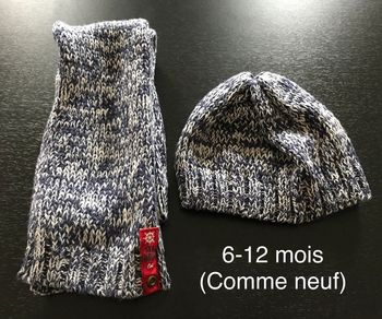 Ensemble bonnet & écharpe 6-12 mois