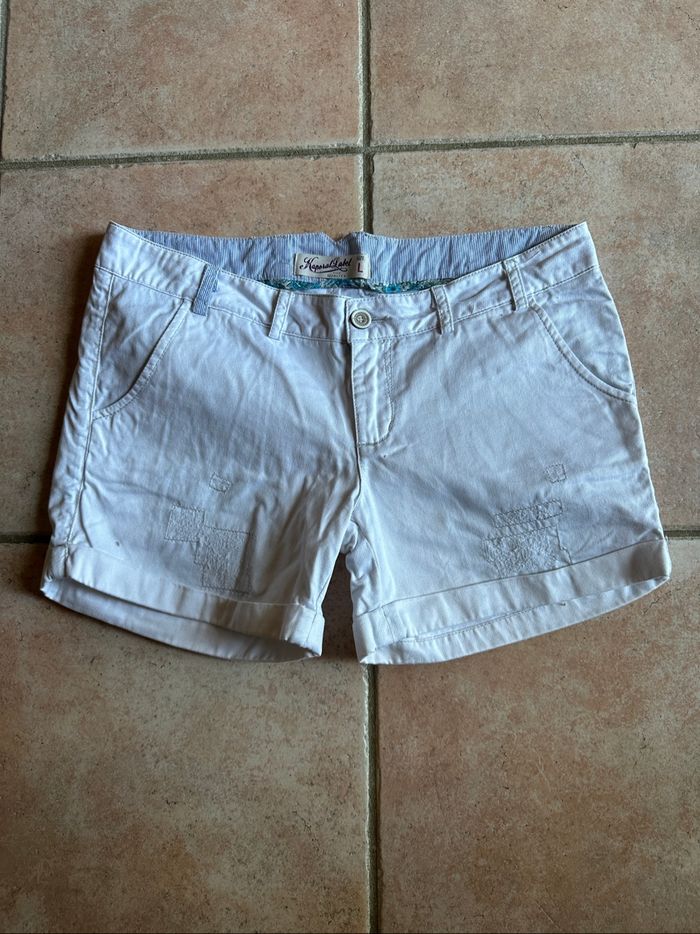 Short jean blanc Kaporal taille L