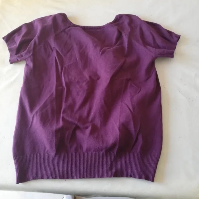 Petit pull manches courtes t. L Tout simplement violet prune - photo numéro 4