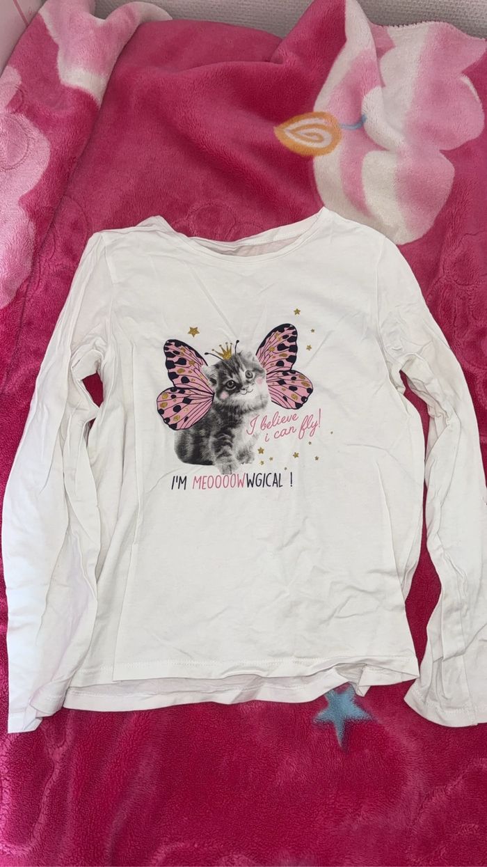 Pull fille chat 10 ans