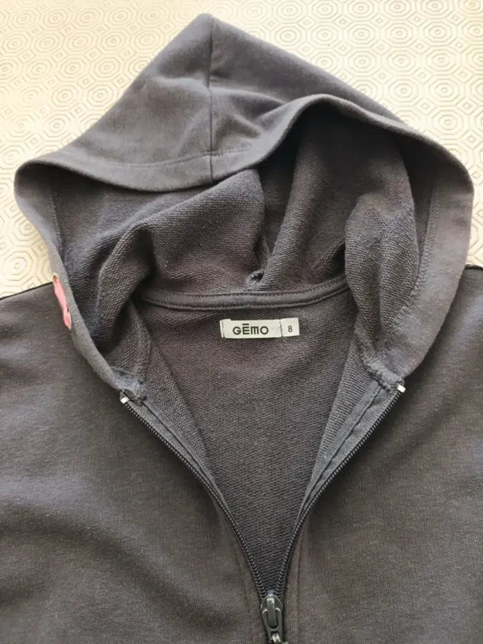 Veste Gemo 8 ans à fermeture éclair  bleu marine - photo numéro 2