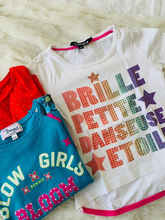 Lot de 3 tshirts manches longues 4 ans