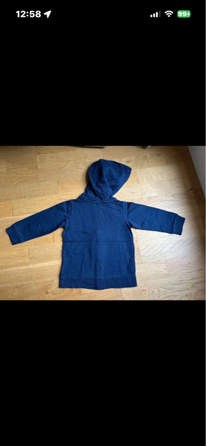 Sweat zippé uni marine H&M unisex - photo numéro 7