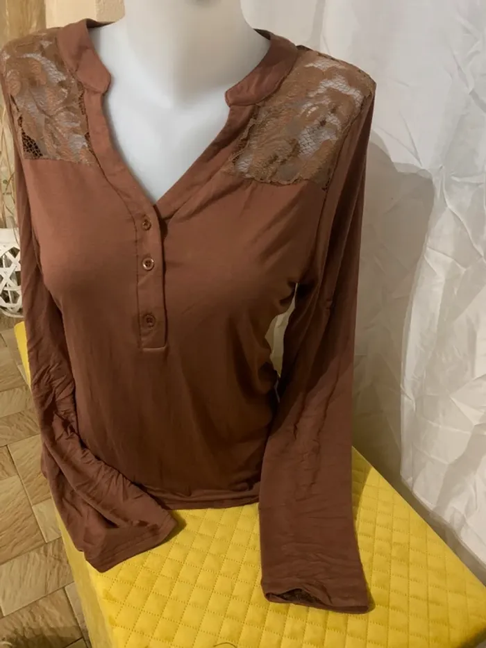 Tee shirt collection manches longues retroussables tailles 38 - photo numéro 4
