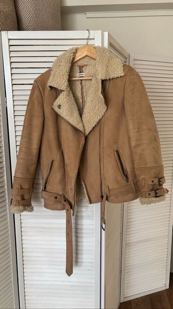 Veste fourrure beige