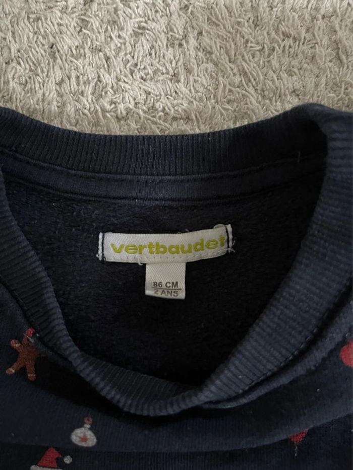 Sweat pull de Noël taille 2 ans marque Vertbaudet - photo numéro 2