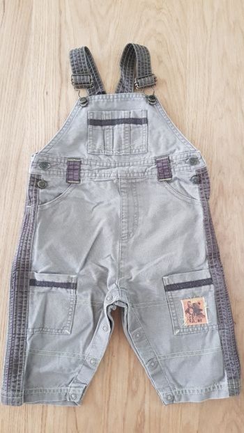 Salopette Sergent Major gris beige 12 mois