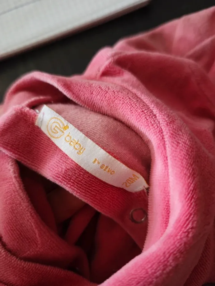 Pyjama rose velour - photo numéro 2