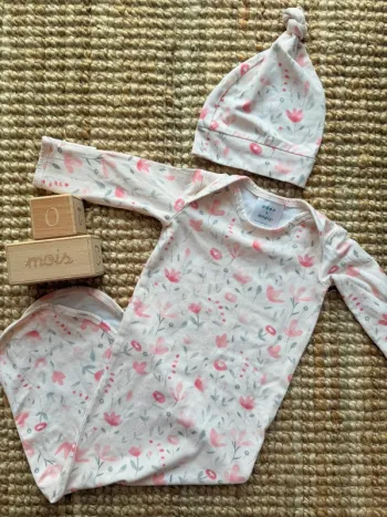 Body combinaison + bonnet Aden et Anaïs 0/3mois