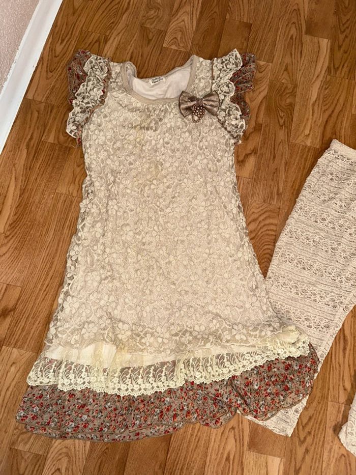 Robe ensemble bohème dentelle - photo numéro 2