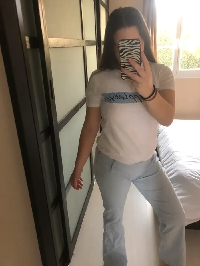pantalon bleu clair pastel - photo numéro 2