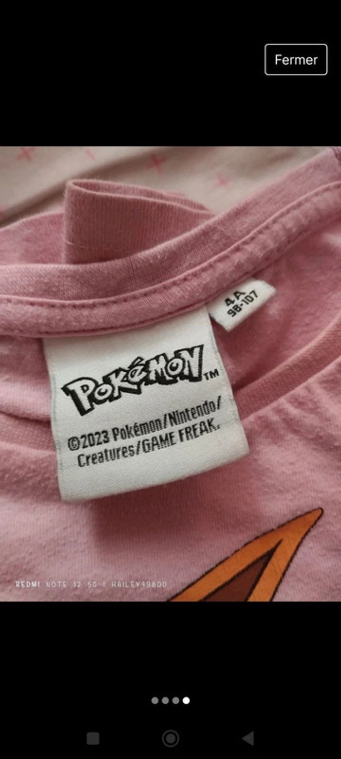 Pyjamas Pokémon taille 4 ans - photo numéro 4