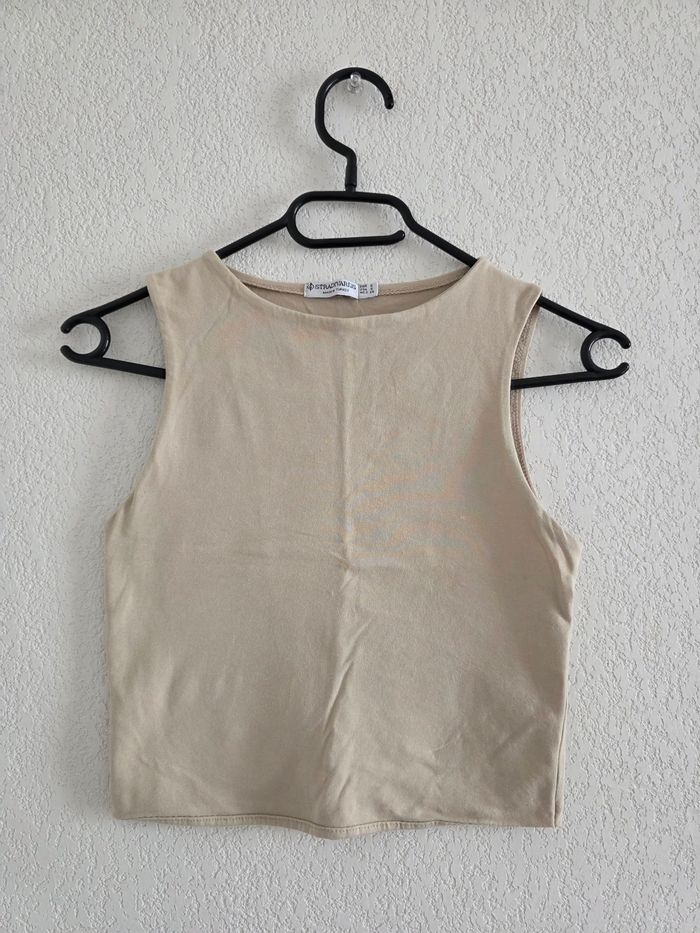 Croptop beige Stradivarius taille s