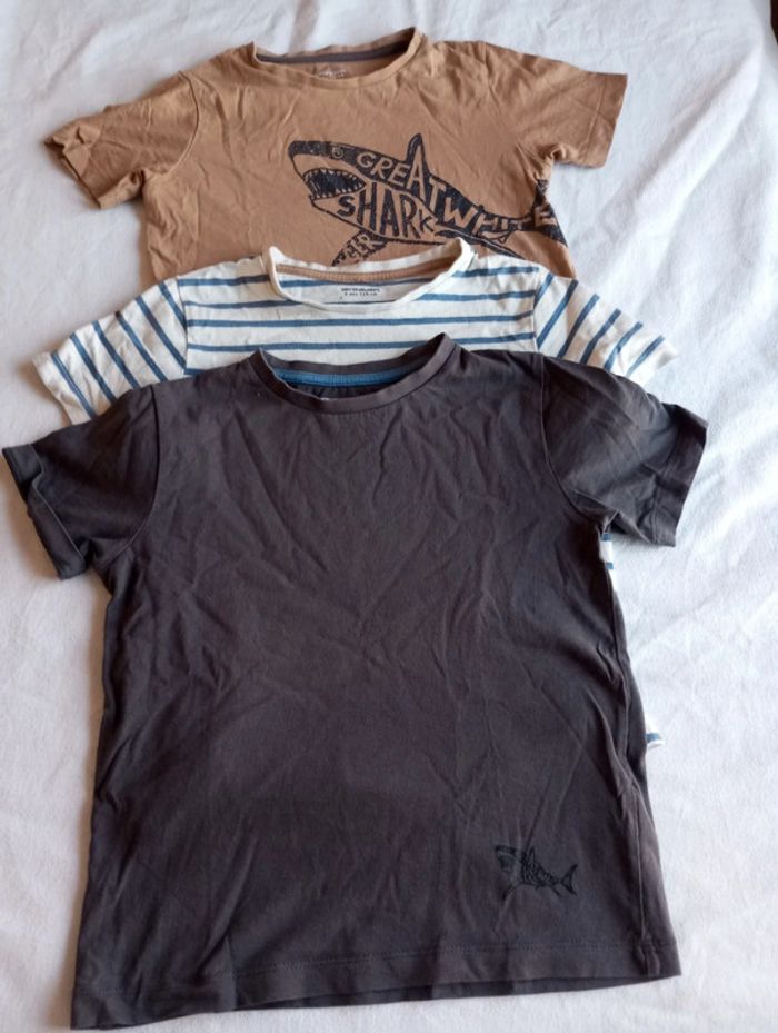 Lot de 3 tee-shirt sur le thème de la mer de taille 8ans et de marque verbaudet