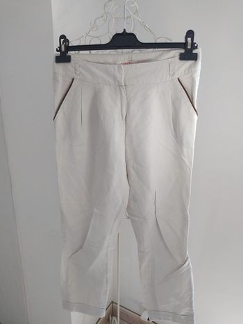 Pantalon lin coton Camaïeu