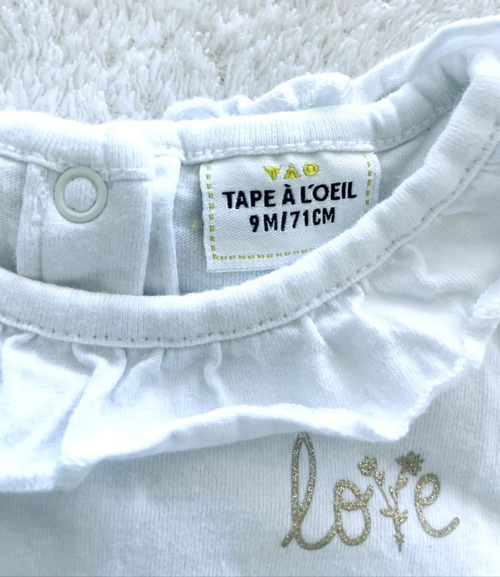 Lot de 2 tee-shirts manches longues « tape à l’œil » 9 mois - photo numéro 2