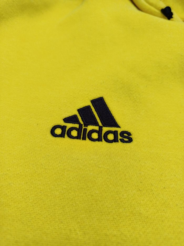 Sweat à capuche Adidas jaune citron taille L - photo numéro 2