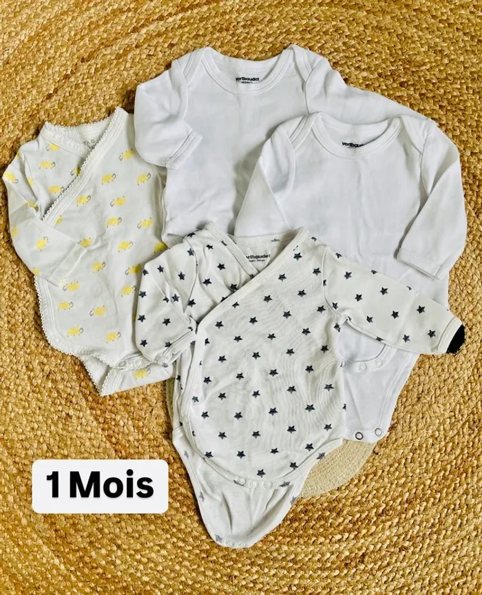 Lot 4 bodies mixte 1 mois