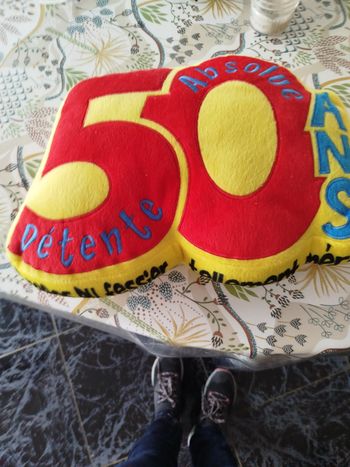 Coussin humour 50 ans