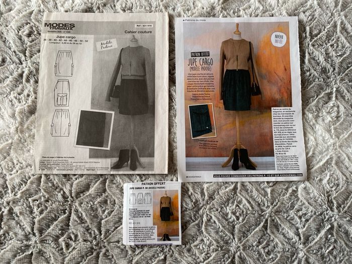 Patron jupe cargo neuf