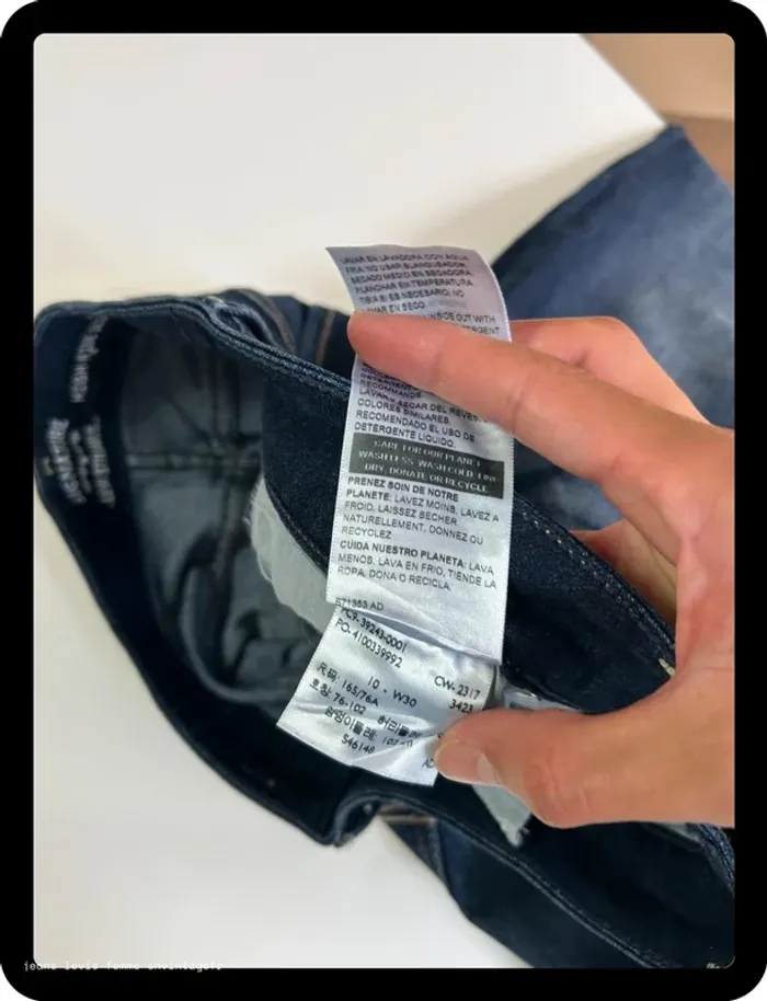 Jean Levi's Signature Femme High Rise Slim Marine | Taille W30 FR40 | BP145 - photo numéro 7