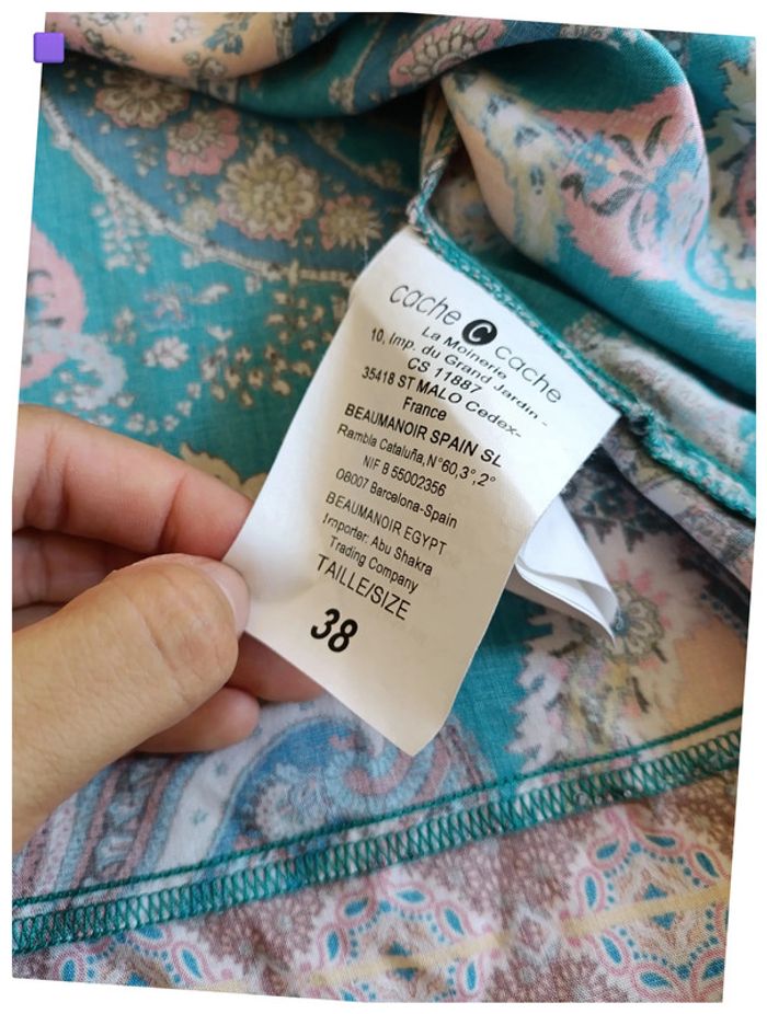 Haut bohème multicolore à motifs paisley – style vintage, hippie, casual chic - photo numéro 5