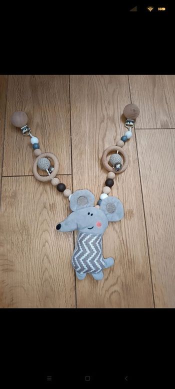 🌟 Chaîne poussette bois bébé TBE 🌟