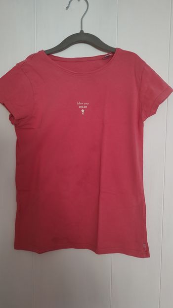 🌸 T-shirt fille rose manches courtes – 10 ans 🌸