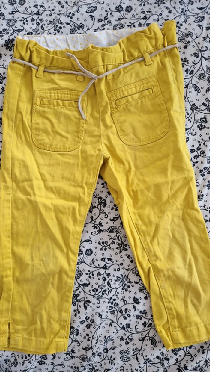 Pantacourt jaune fille